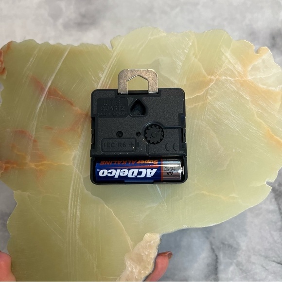 South America Analog Wall Clock Handmade Stones Jade and Lapizlazuli - Picture 4 of 10